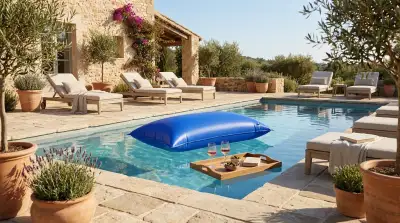 Rangement astucieux : l'étagère de piscine idéale
