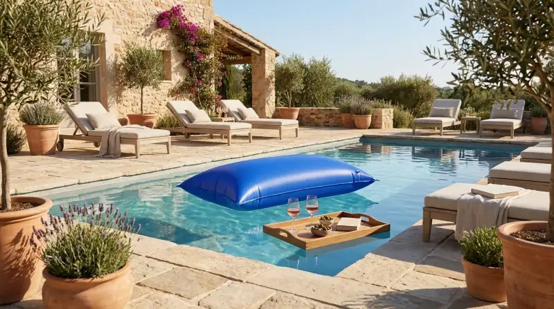 Rangement astucieux : l'étagère de piscine idéale